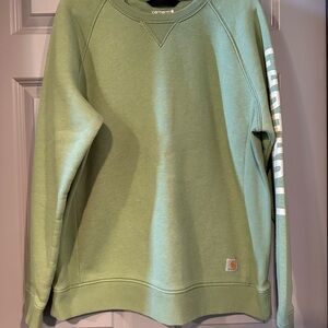 Carhartt Green pullover Sweater size XL
